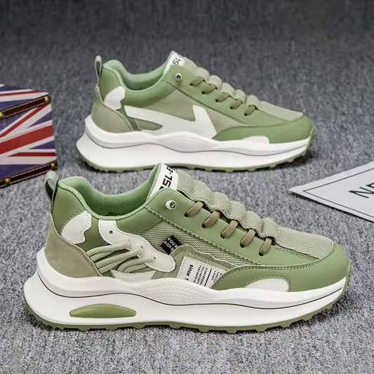 Spring Men's Low Top Thick Bottom Old School Shoes Youth Student Casual Sports Shoes Breathable Men's Footwear Rubber Outsole
