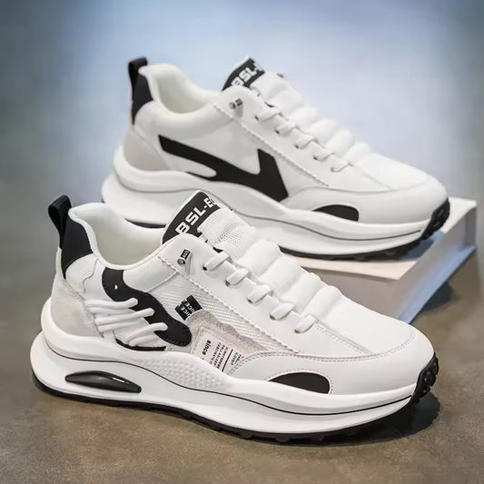 Spring Men's Low Top Thick Bottom Old School Shoes Youth Student Casual Sports Shoes Breathable Men's Footwear Rubber Outsole