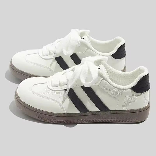 Casual Women's Shoes Early Spring New Style Versatile Design White Sneakers Microfiber Upper Rubber Sole Adult Ladies Footwear