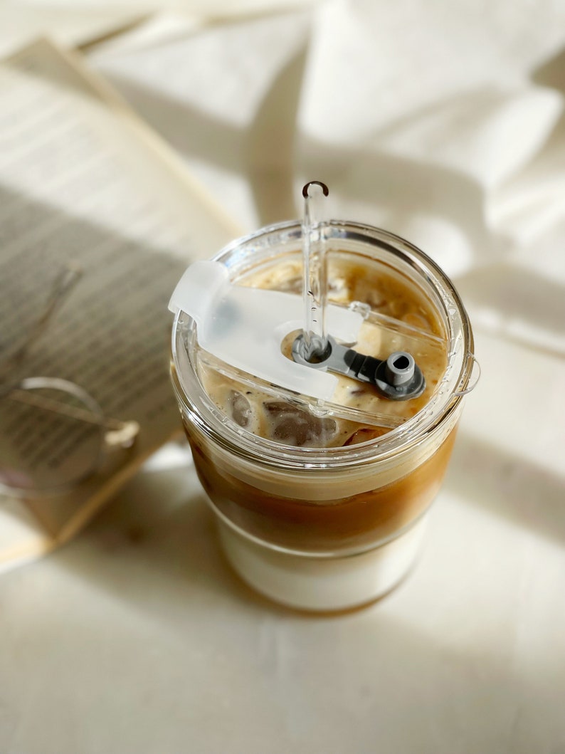 Personalized Tumbler | Personalized Glass Tumbler w/ Glass Straw l Personalized Gift For Wife, Girlfriend, Mom,Dad l Wedding, Handmade Gifts